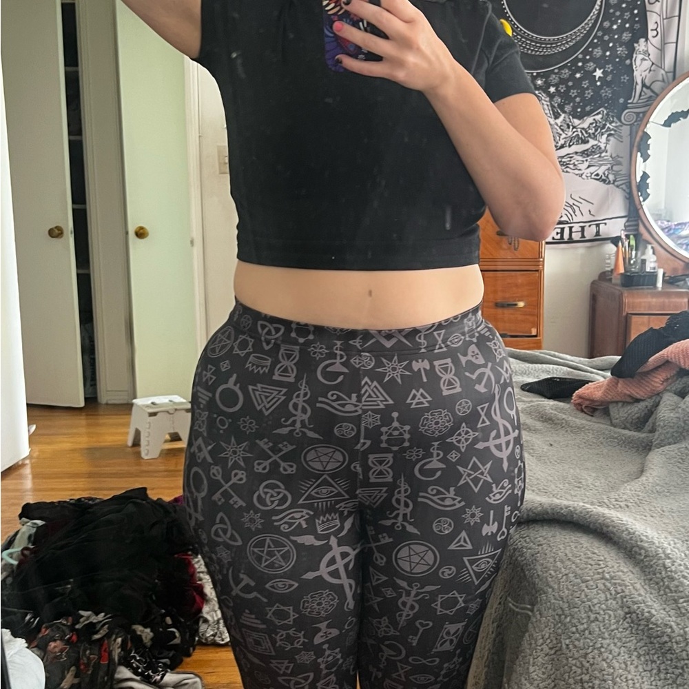 BlackMilk Black Occult Leggings Ultimate Comfort Halloween 2016ish